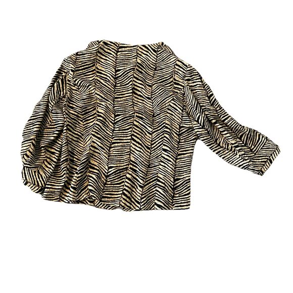 Vtg Kathy Che Blouse Women's Size Large‎ Safari print - Picture 4 of 5